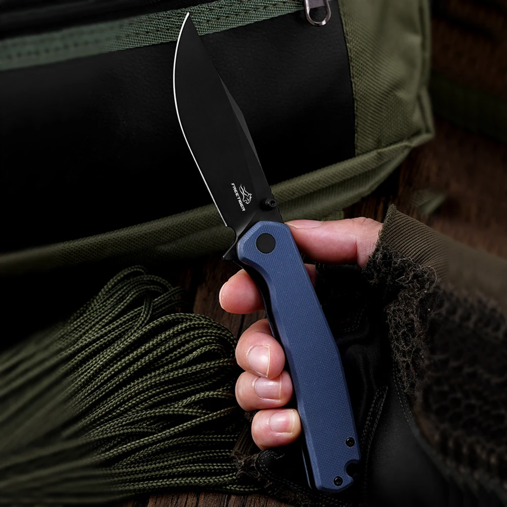 FREETIGER 14C28N سكين جيب قابل للطي G10 مقبض التخييم في الهواء الطلق صندوق تكتيكي القاطع EDC سكين مع مشبك جيب FT971