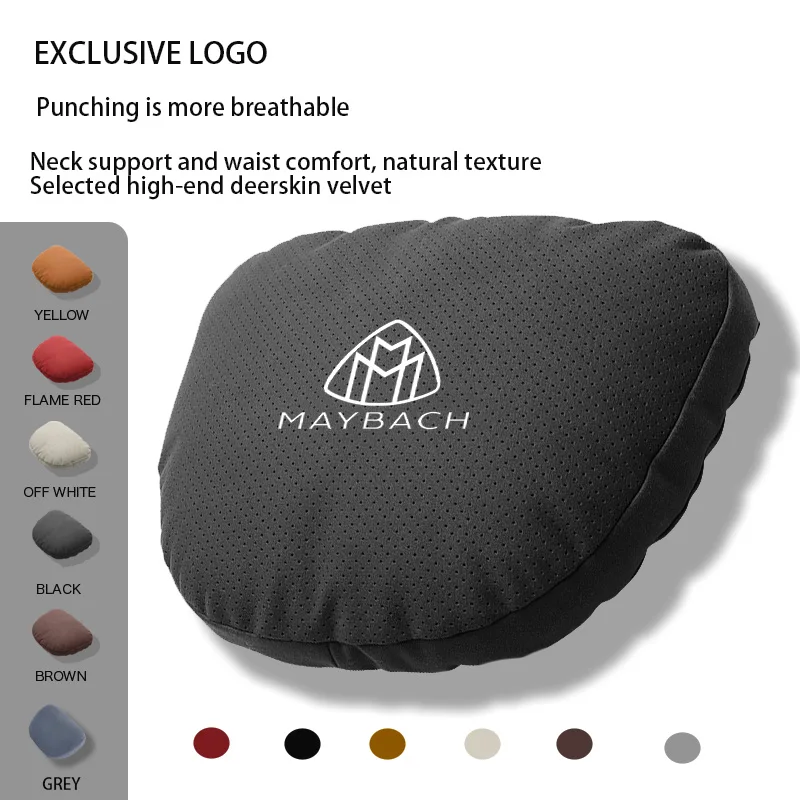 For Maybach S320L S400 S500 S600 S680 Logo Emblem Sticker Key Case 2025 Accessories Headrest Pillow Car Neck Pillow Waist Pillow