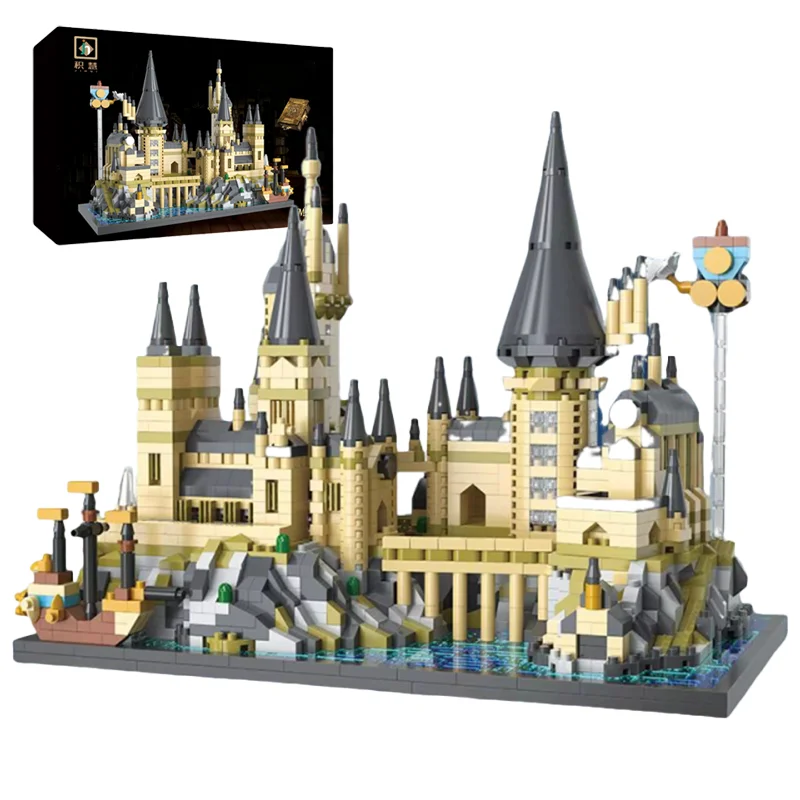 

Medieval Castle Architecture Model Brick Creative Desktop Decoration Magic Castle Building Blocks Set Kids DIY Adult Toys Gift