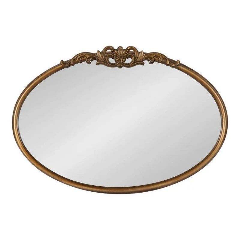 

American retro oval wall hanging, sink mirror, French bathroom mirror