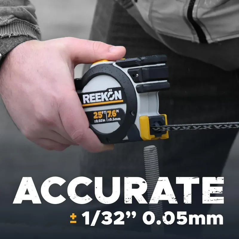 REEKON T1 Tomahawk Digital Tape Measure - Professional Accurate Measuring Tool, Green Laser, E-Paper Measuring List