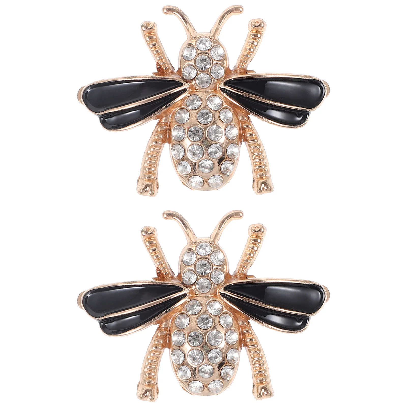 2 Pcs Shoe Buckle Cute Charms Accessories Bags Bee Clips Buckles Metal for Pumps