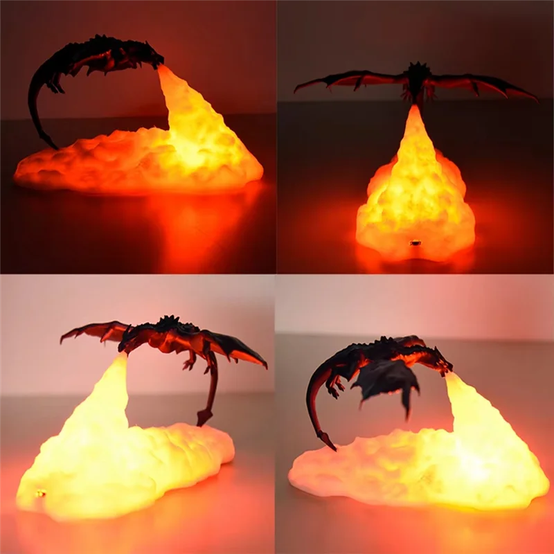 

BYBS-Desktop Rechargeable 3D Printed Lamp Room Decoration Home Kids Lamp Best Children Home Decor
