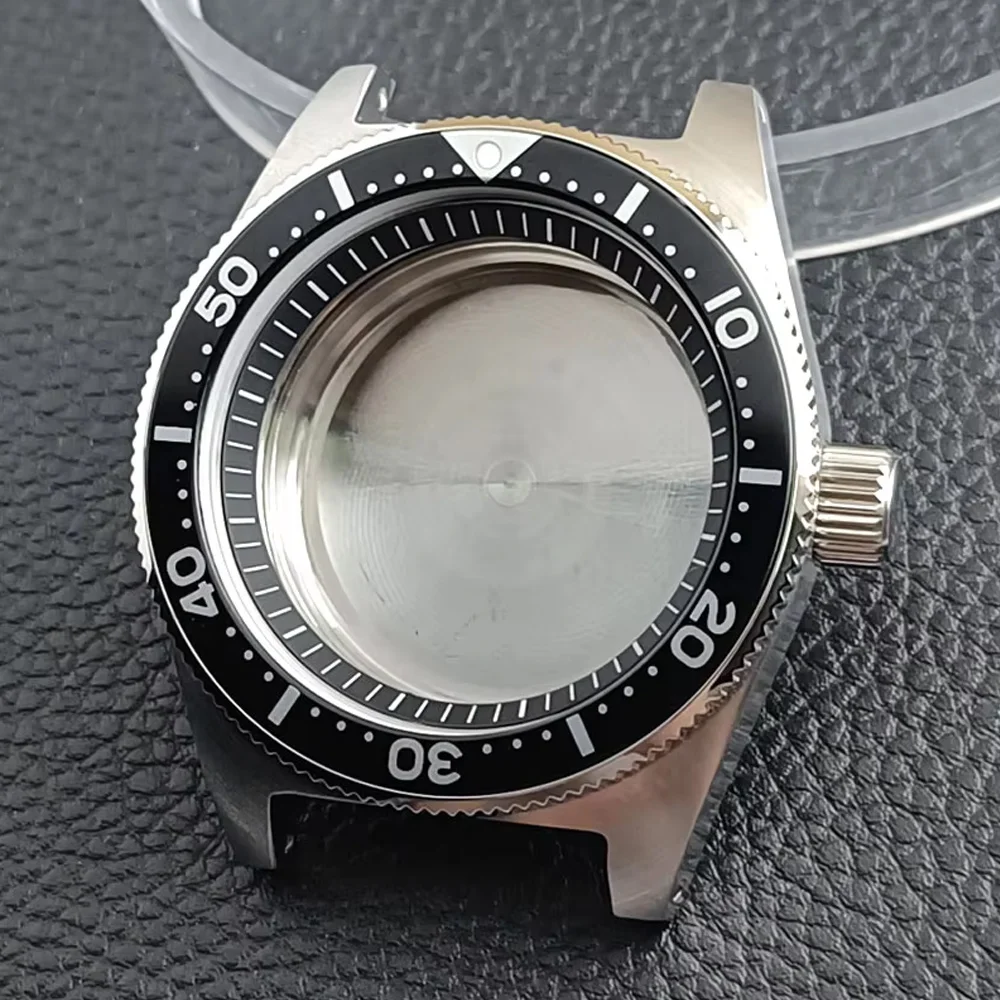 

40.5mm silvery / black steel case fit NH34 NH35 NH36 movement case Sapphire Crystal Glass case SNE case 20mm strap Wacth Box