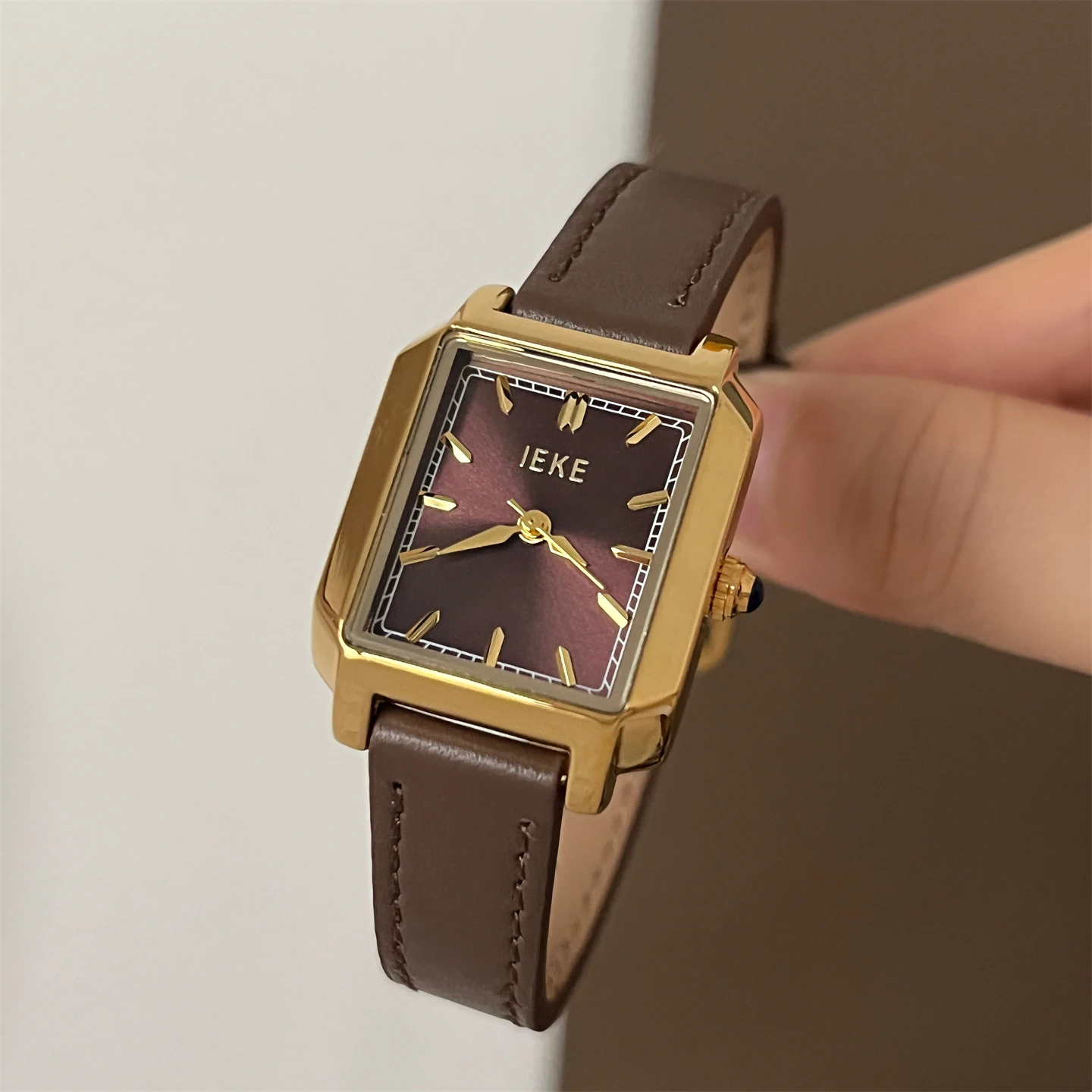 

Koreanstyle thinstrapped square watch highvalue and elegant trendy leather strap watch for women women's accessories and jewelry