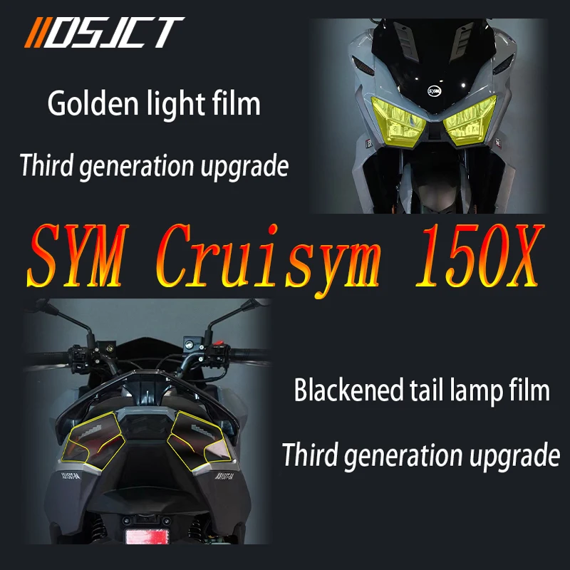 

For SYM Cruisym 150X instrument film headlight film transparent black protective film rearview mirror rainproof film modificatio