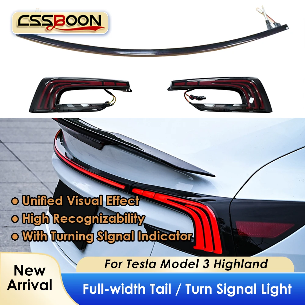 

Интегрированные задние фонари Model 3 Highland с указателями поворота для Tesla: модифицированные аксессуары, полноразмерные задние фонари-модули