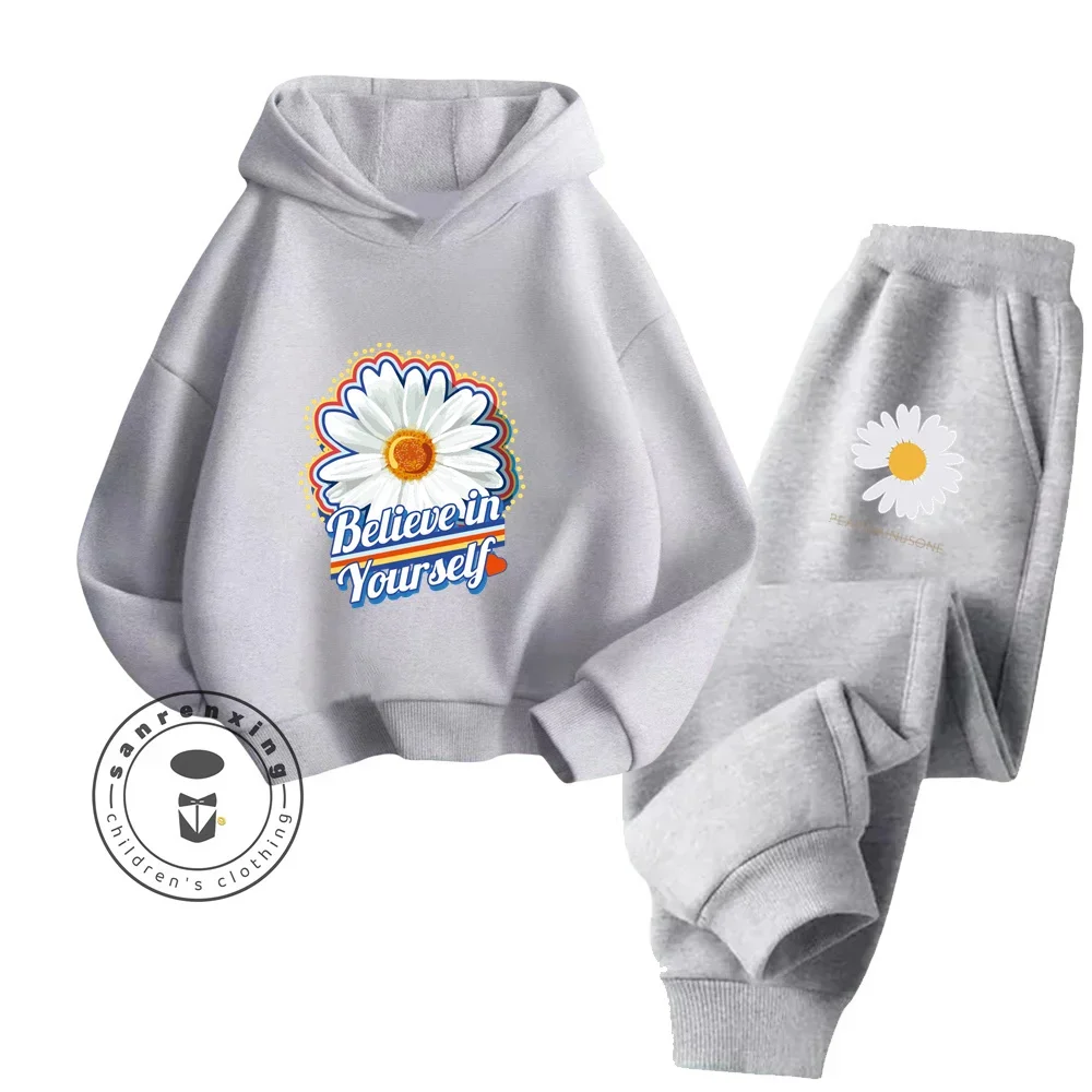 Spring and Autumn PEACEMINUSONE New Cotton Sweatshirt + Pants for Children Boys and Girls Korean Fan Fashion Brand Sports Suit