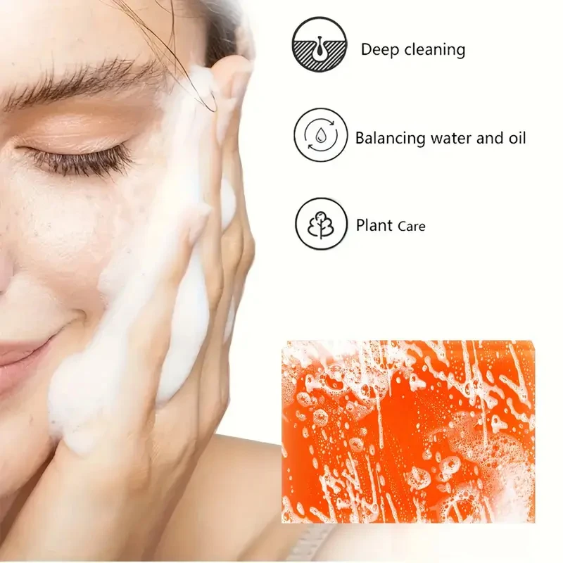 Exfoliante Facial Natural Dark Spot Remover Deep Cleansing Body Skin Whitening Brightening Glowing Face Kojic Acid Papaya Soap