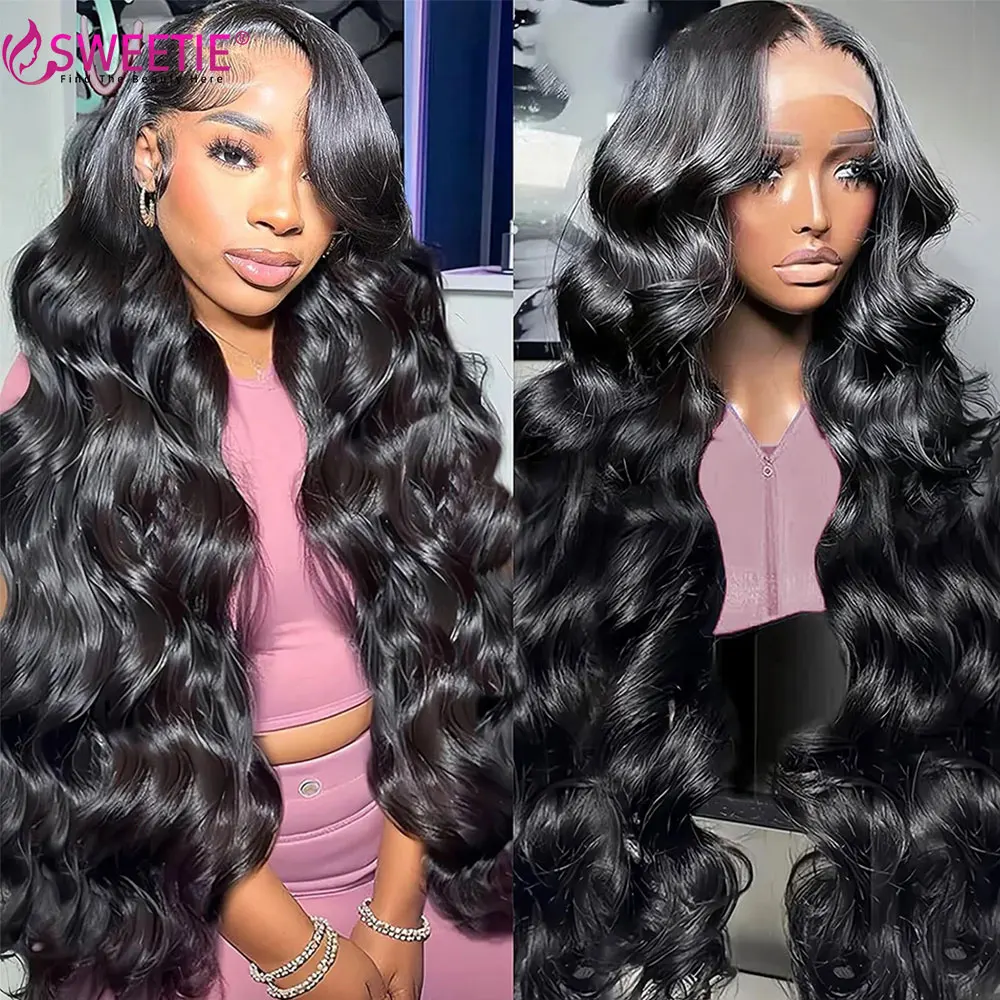 250% Body Wave 13x6 Lace Front Hair Wigs 40Inch Transparent Lace Front Human Hair Wigs 13x4 Lace Front Brazilian Human Hair Wig