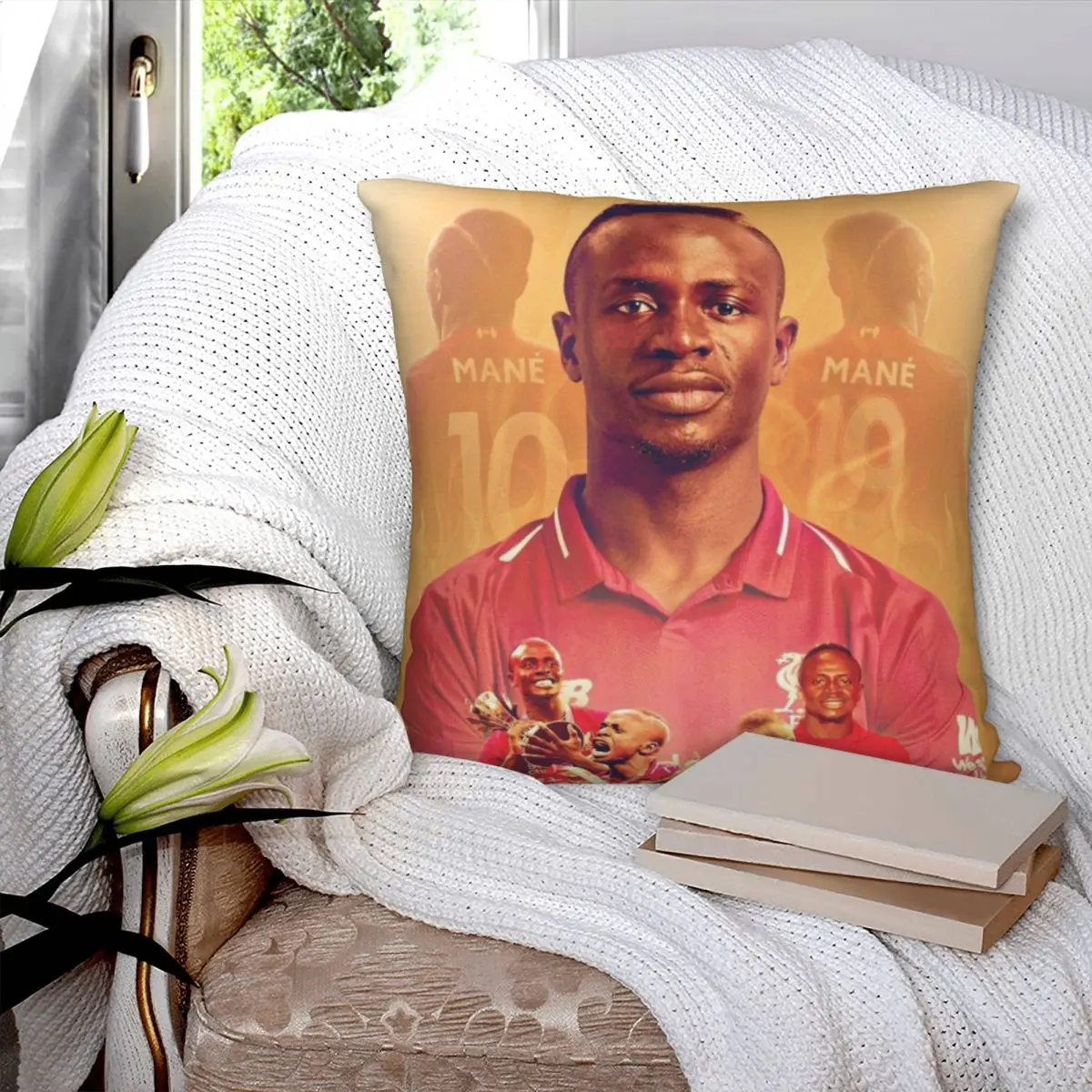 Sadio Mane Square Pillowcase Polyester Pillow Cover Velvet Cushion Decor Comfort Throw Pillow For Home Living Room