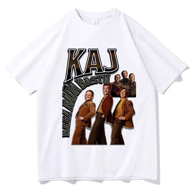 الجديد في يوروفيجن 2025 كاج بارا بادا باستو السويد يوروفيجن 2025 تي شيرت الرجال النساء الاتجاه قصيرة الأكمام للجنسين 100% ملابس علوية من القطن #2