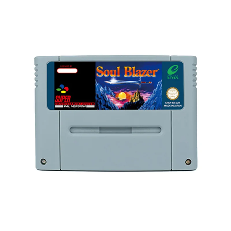 Soul Blazer RPG Game for SNES 16 BitRetro Cart Children Gift