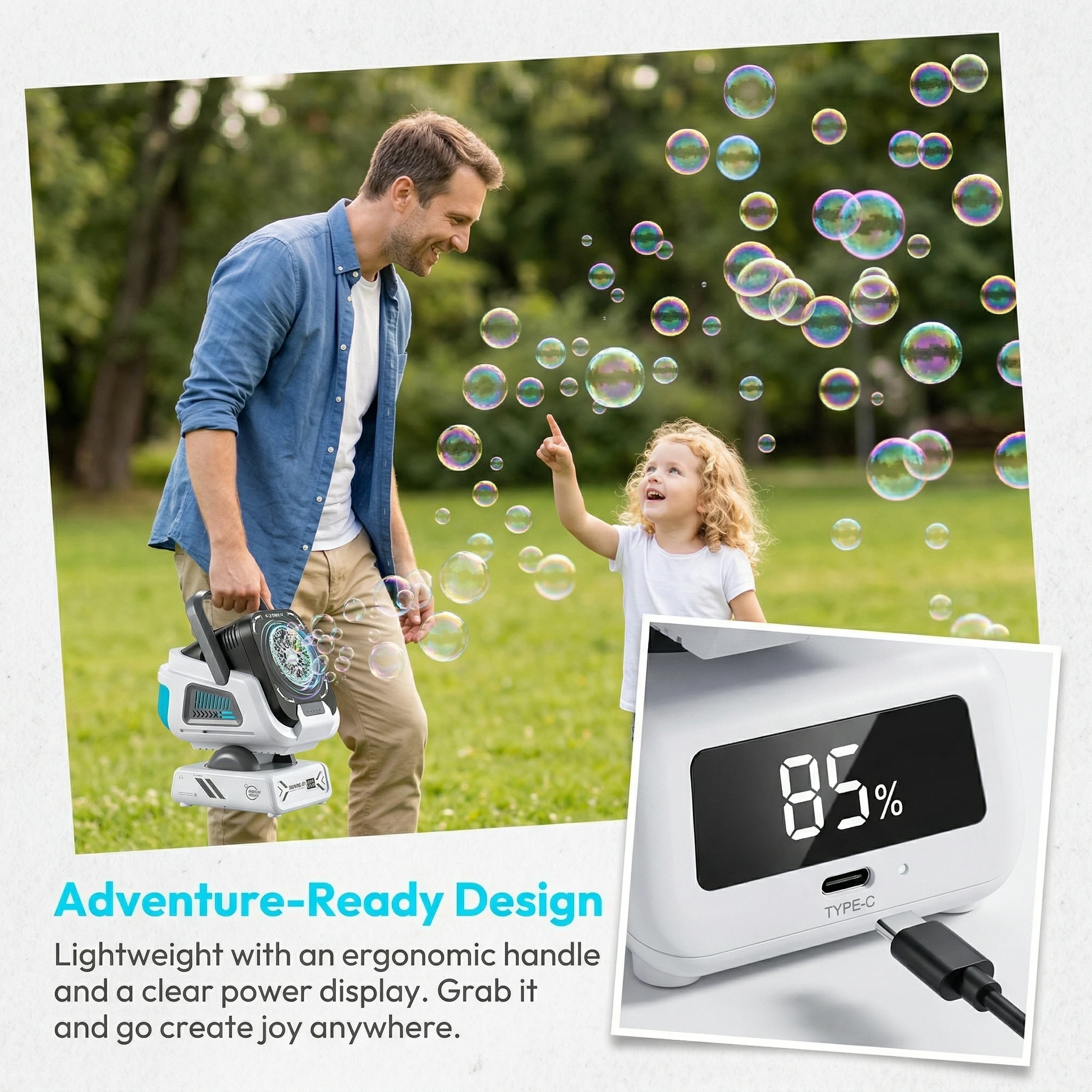 Remote Control RGB Bubble Machine 7