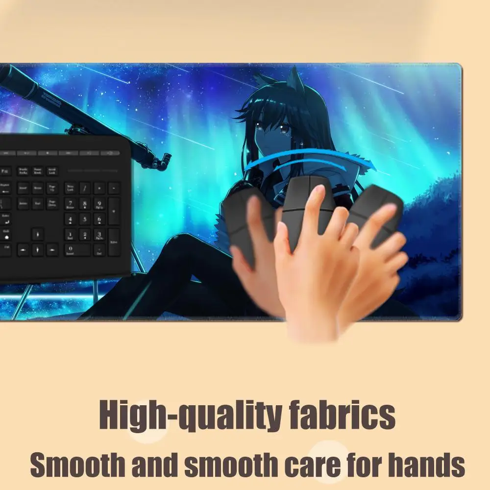 Kawaii Anime Game Mouse Mat Arknights Texas Mousepad With Lock Edge Gaming Accessories Prime Gaming XXL Keyboard Pad