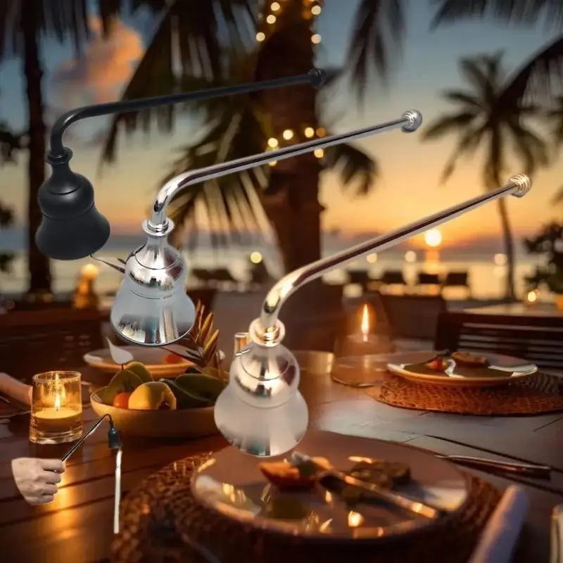 Candle Damper Candle Stainless Tool Long Handle Bell Extinguisher Accessory Wicks Out Steel Extinguish Putting Accessories