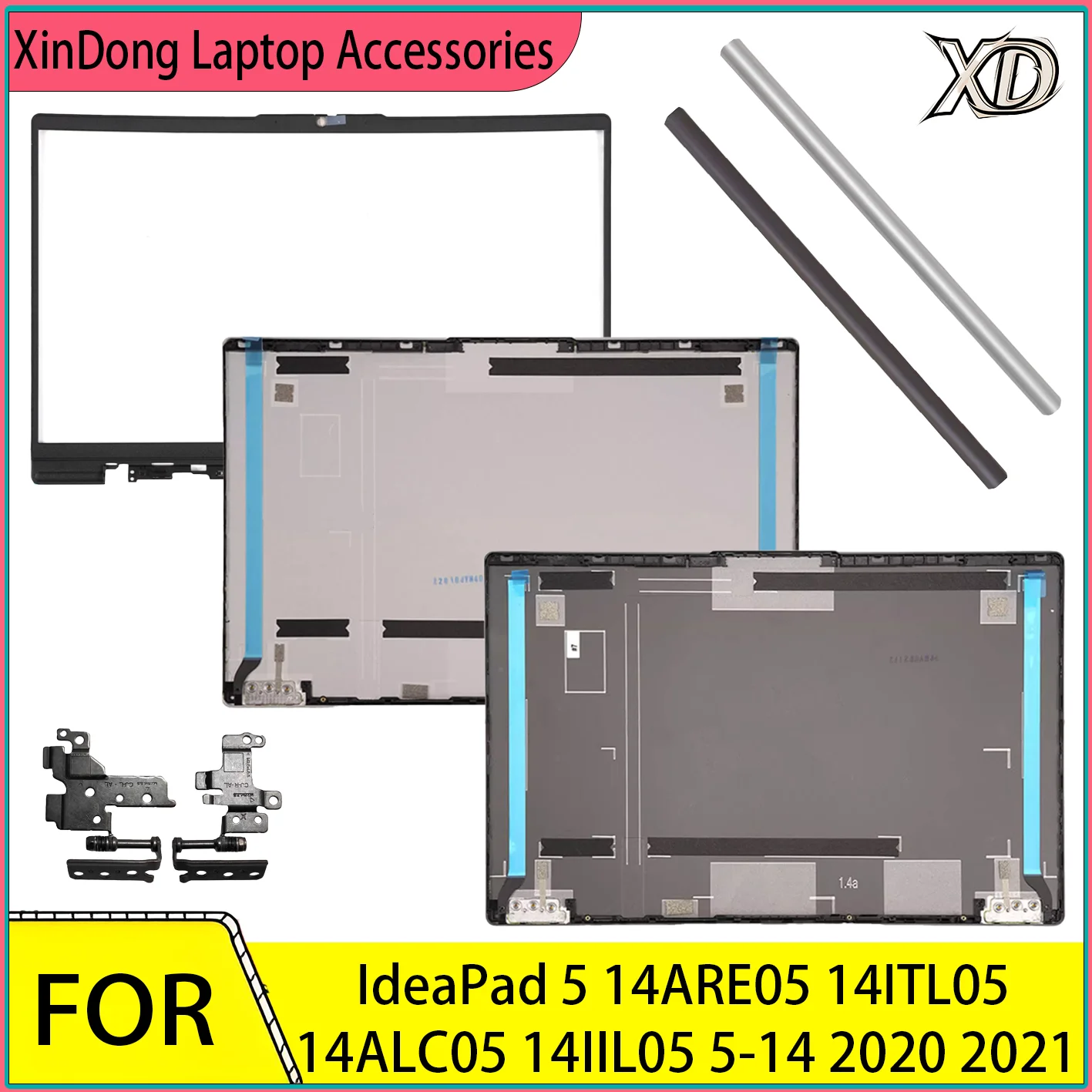 New Laptop Shell For Ideapad 5 14IIL05 14ARE05 14ITL05 14ALC05 5-14 2020 2021 Laptop LCD Back Top Cover/Bezel/Hinge/Hingecover