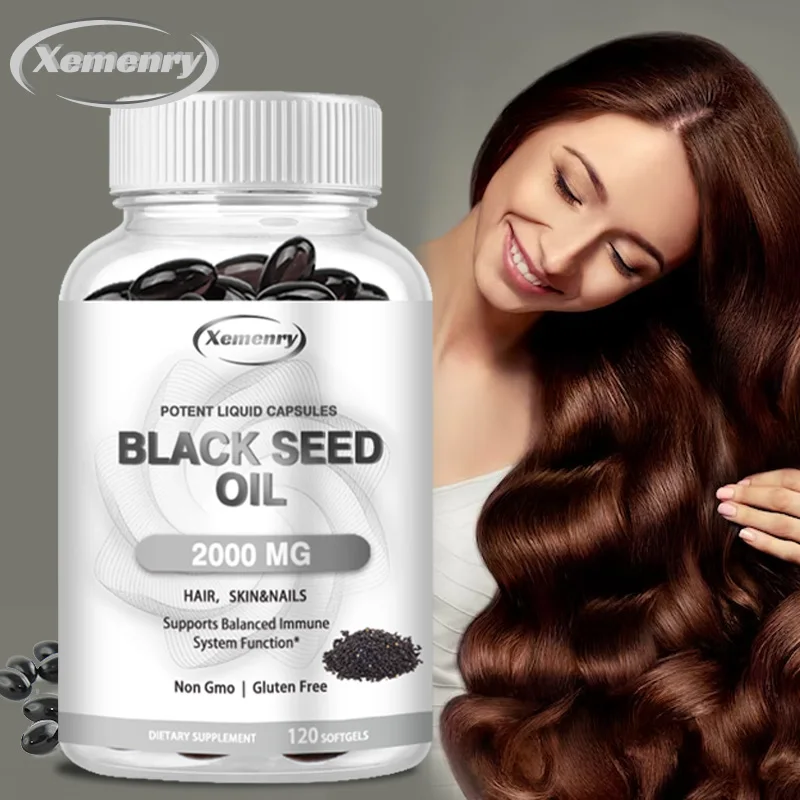 Black Seed Oil - Antioxidant, Promotes Heart and Brain Function Health,Joint Flexibility, Improves Immunity and Vitality,Non-GMO