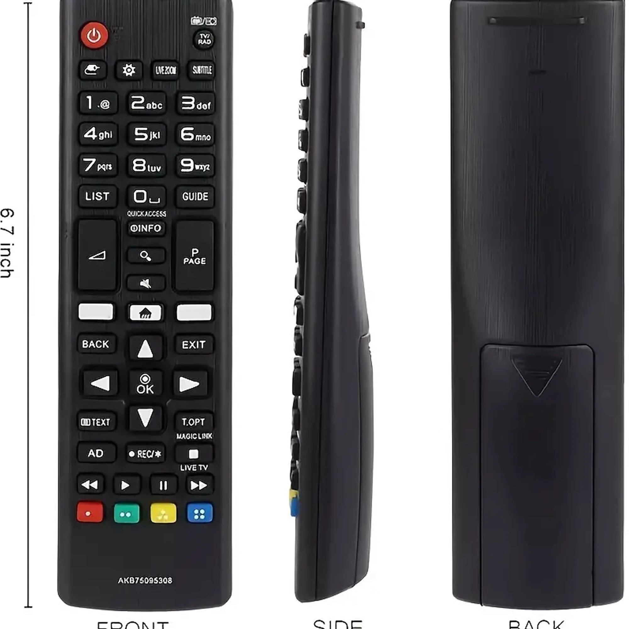 AKB75095308 Universal Remote Control for LG TV32LJ610V 43UJ634V 49UJ634V 55UJ634V 65UJ634V 43UJ6309 49UJ6309 60UJ6309 65UJ6309 4