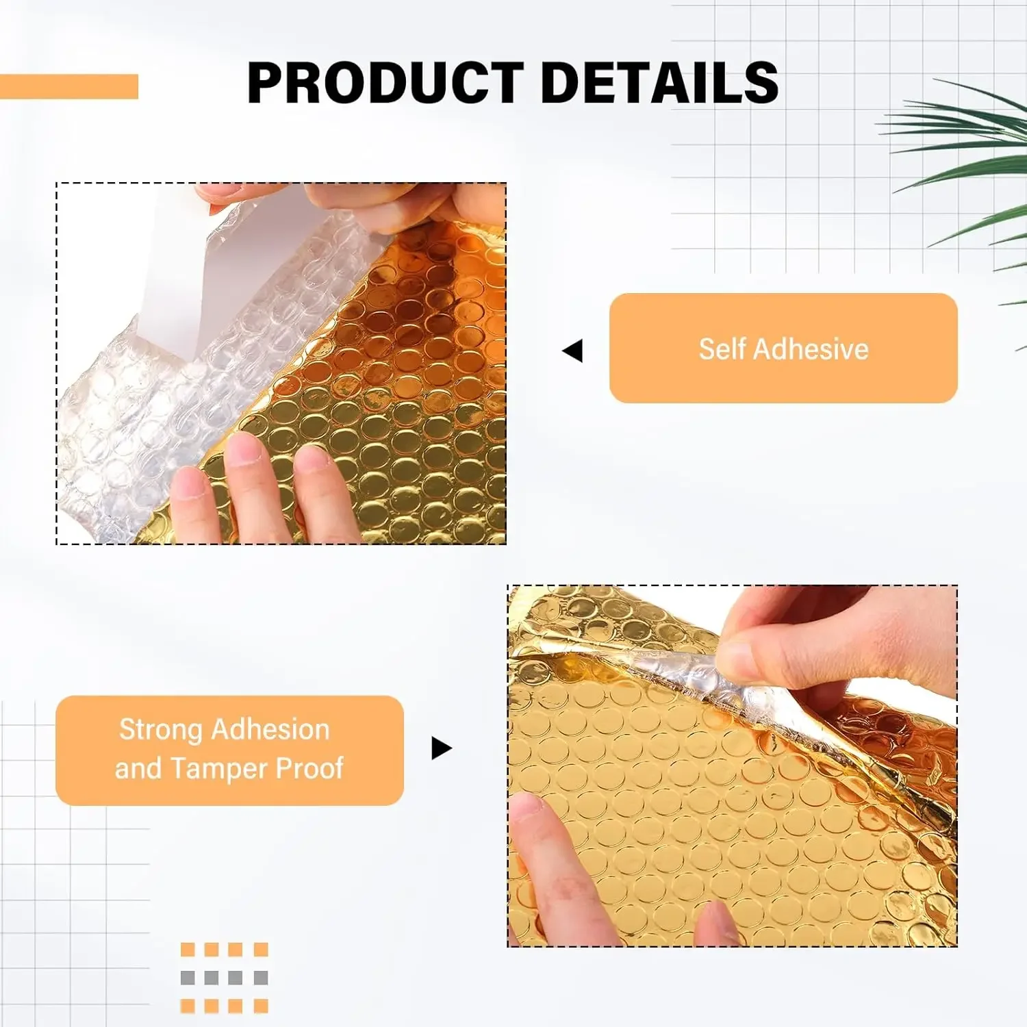 100pcs Bubble Mailer Envelopes Shipping Packaging Bags Small Business Supplies Envelope Mailers Mailing Office School