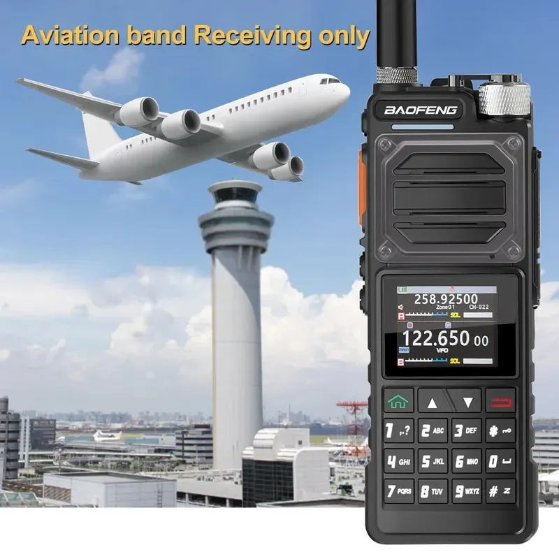 Baofeng UV-25PRO GPS Walkie Talkie 10W 1000Ch Air Band Wielopasmowe radio FM Vox z akumulatorem 5200mAh USB-C