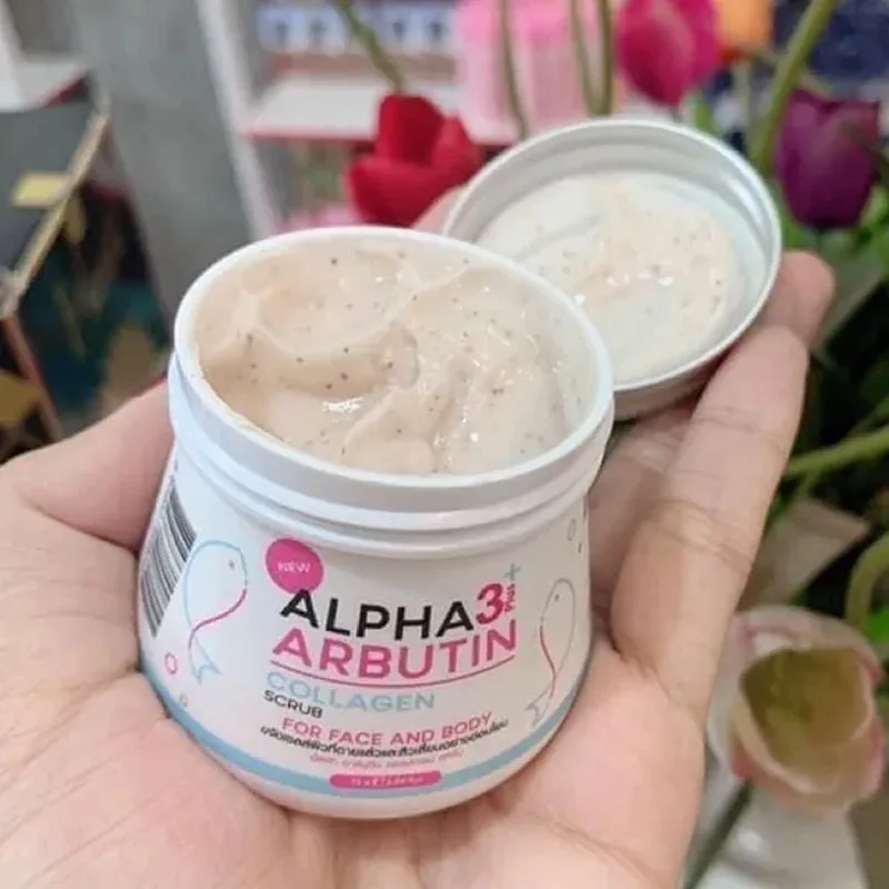 

Tẩy Tế Bào Chết Alpha Arbutin 3+ Plus Collagen Scrub, trắng da hồi và săn chắc hơn. Ngăn chặn Phục đen sạm và không đều màu