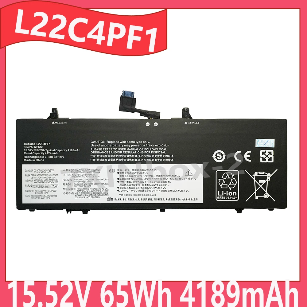 

Аккумулятор для ноутбука L22C4PF1 L22M4PF1 15.52V 65Wh 4189mAh для Lenovo Yoga Slim 6-14IAP8 6-14IRP8 6-14APU8 7-14IRP8 7-14IMH9 Series