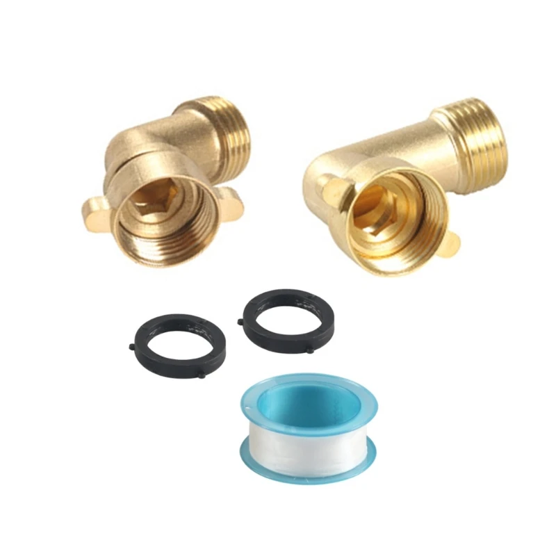 Garden Hoses Elbow Connector 45/90 Degree Solid Brass Pipe Fittings for Motorhomes
