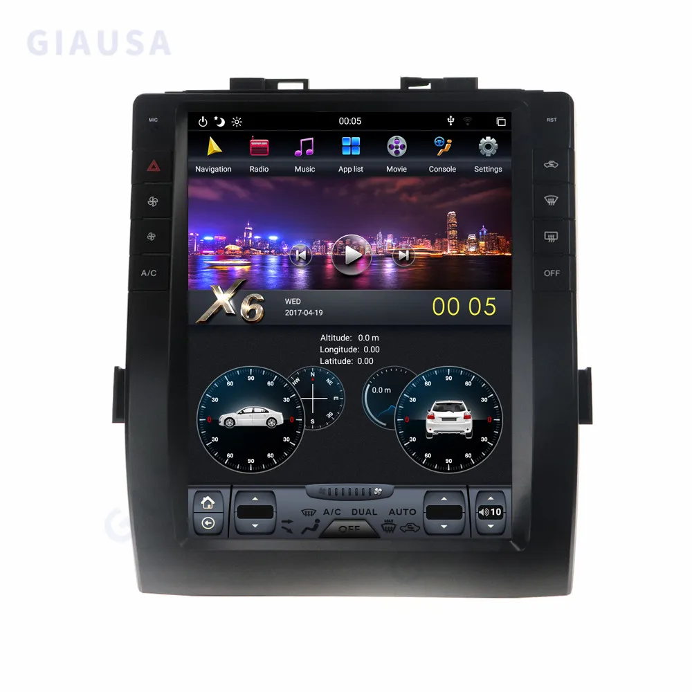 13inch Vertical Screen Car Radio For Toyota Vellfire For Toyota Alphard 30 2015 + GPS Carplay Android 12 Multimedia Video Player