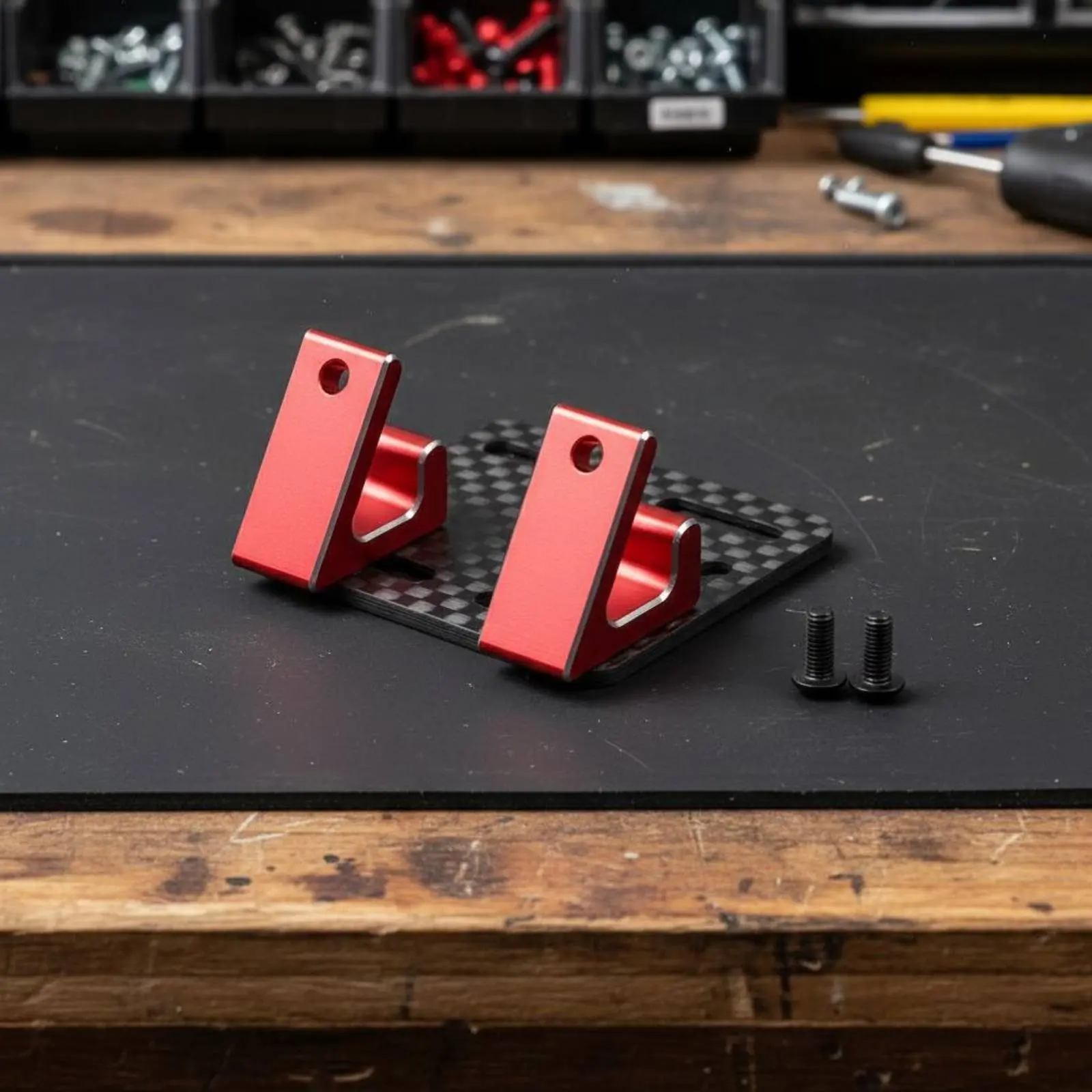 Carbon Fiber Pattern ESC Plate Vibration Resistant ESC Mount Plate Speed Controller Mount Board Heat Dissipation