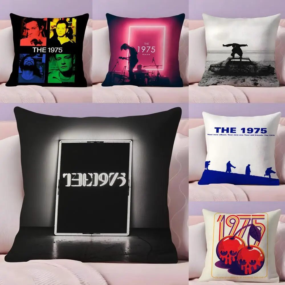 

Band Rock The 1975 Pillow Case Plush Fabric Soft Double-Sided Printed Sofa Home Decor Fine Winter Gift Cushion Cover