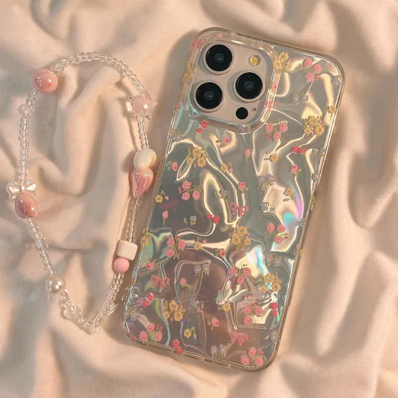 

Милый чехол-цепочка с бантом и цветочным принтом для Vivo V50 V50E V40 V30 Lite Y19S Pro V27E Y19 Y19E Y04 Y29T Y29S Y29 Y35 Y51 Y31 Y33 Y38 Cover