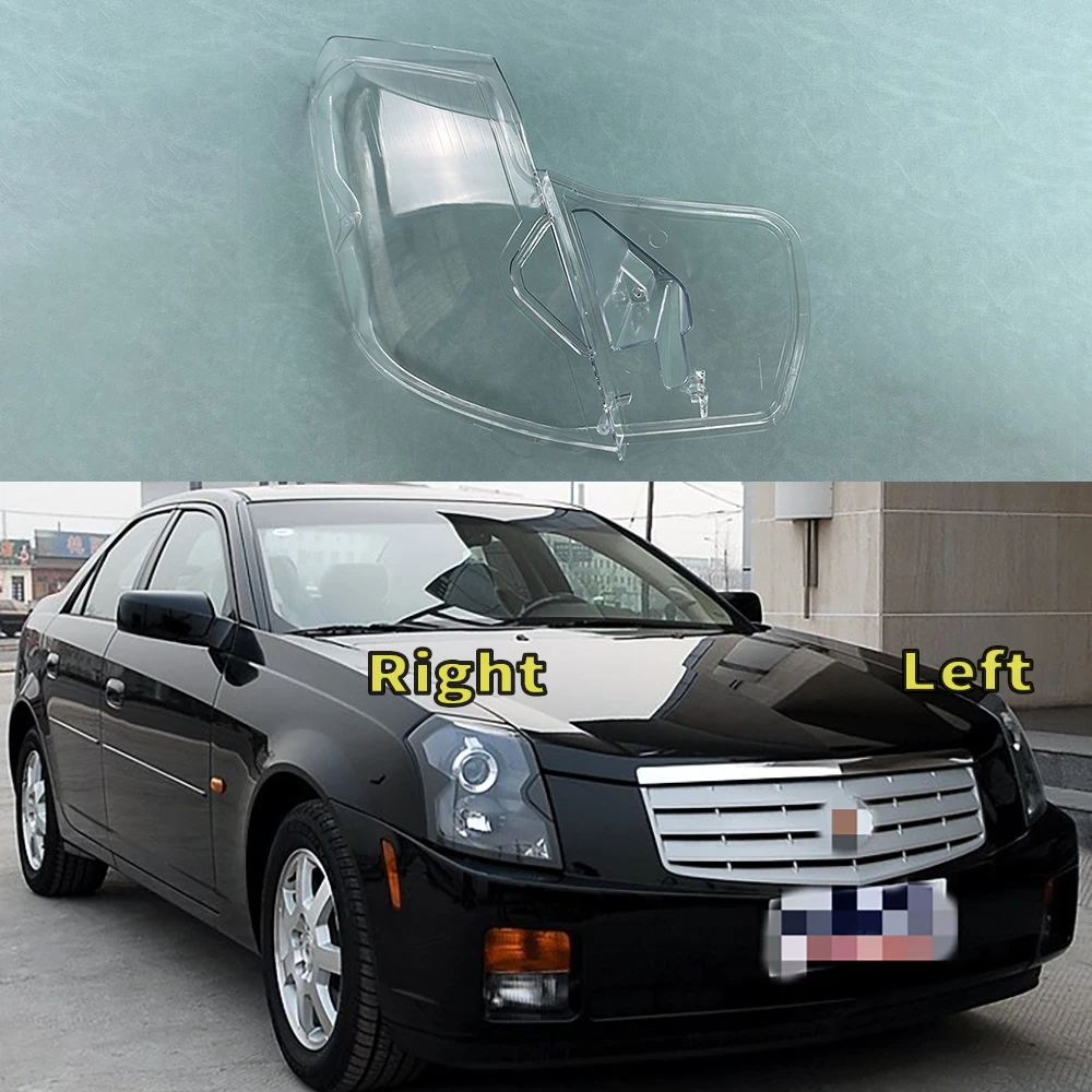 For Cadillac CTS 2005 2006 Front Headlight Cover Transparent Mask Headlamp Lamp Shell Plexiglass Replace Original Lampshade