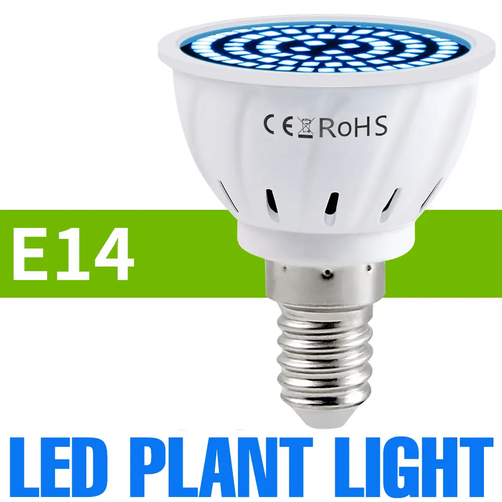 E27/E26 LED Grow Gloeilamp E14 Volledig Spectrum Indoor Bloem Potplant Grow Box Teelt Lamp GU10 MR16 B22 AC220V 5W 7W 9W
