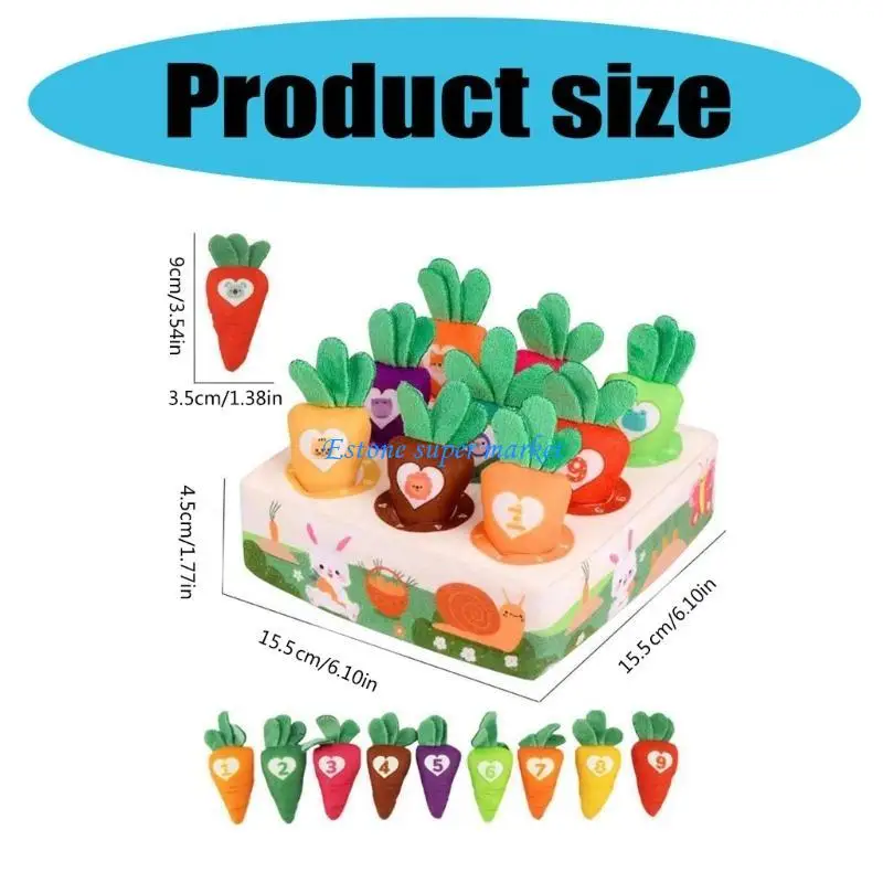 090B Interactive Kids Pull Radish Harvest Game Toy Fun Table Game Color Learning