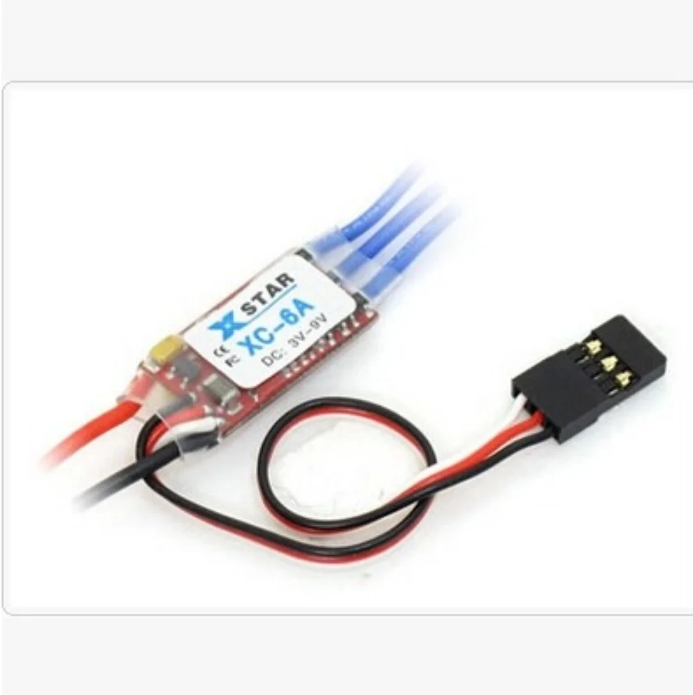 

FATJAY XC-6A Brushless ESC 6A 1-2S 4g Speed Controller Dual-way Forward Reverse Brake Modes for RC Hobby Mini-q Mini-z Car