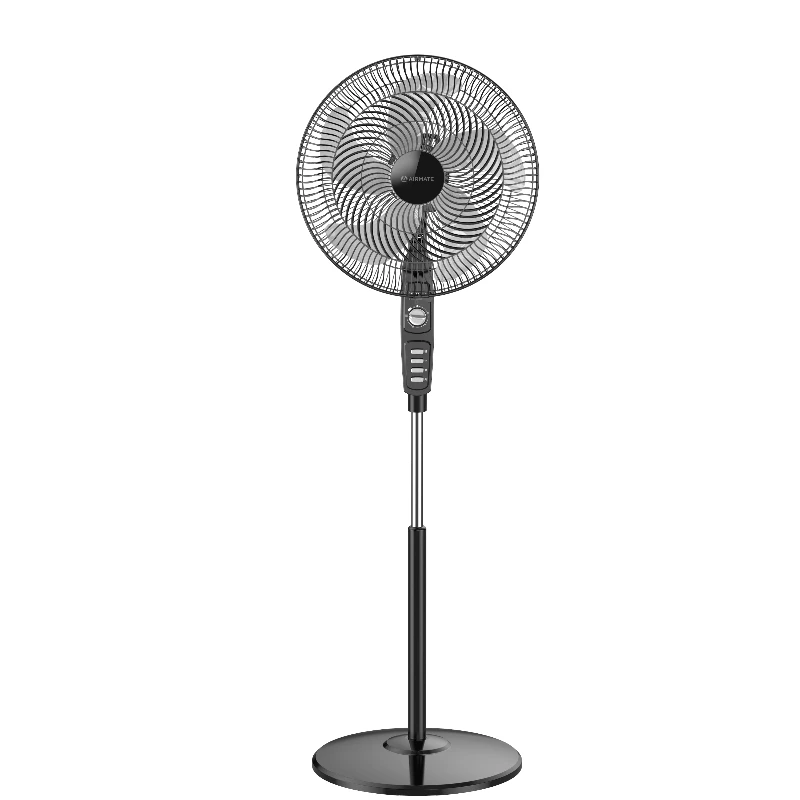 16Aerodynamic Floor Fan Moonlight-Blade Design with Copper Motor 3Gentle Modes Adjustable Height for Home/Office Ventilation