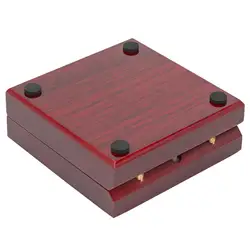 Elegant Necklace Gift Box with LED Light Soft Plush Tray Square Packer Box Wood Jewelry Storage Case for Propose Christmas