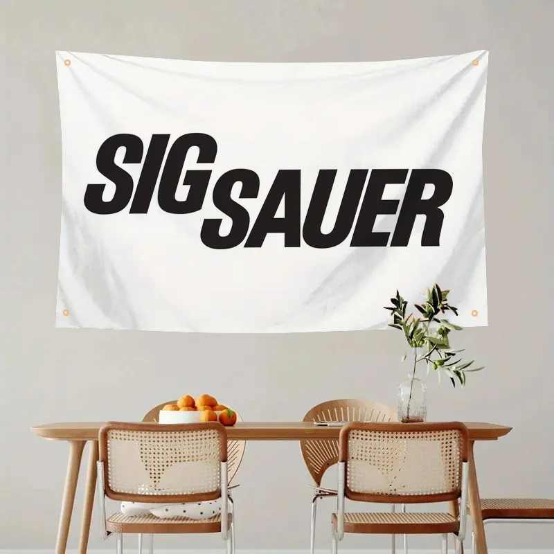 1pc SIG SAUER When It Counts Flag Flags And Banners Four Hole Polyester Outdoor Decor Room Aesthetic