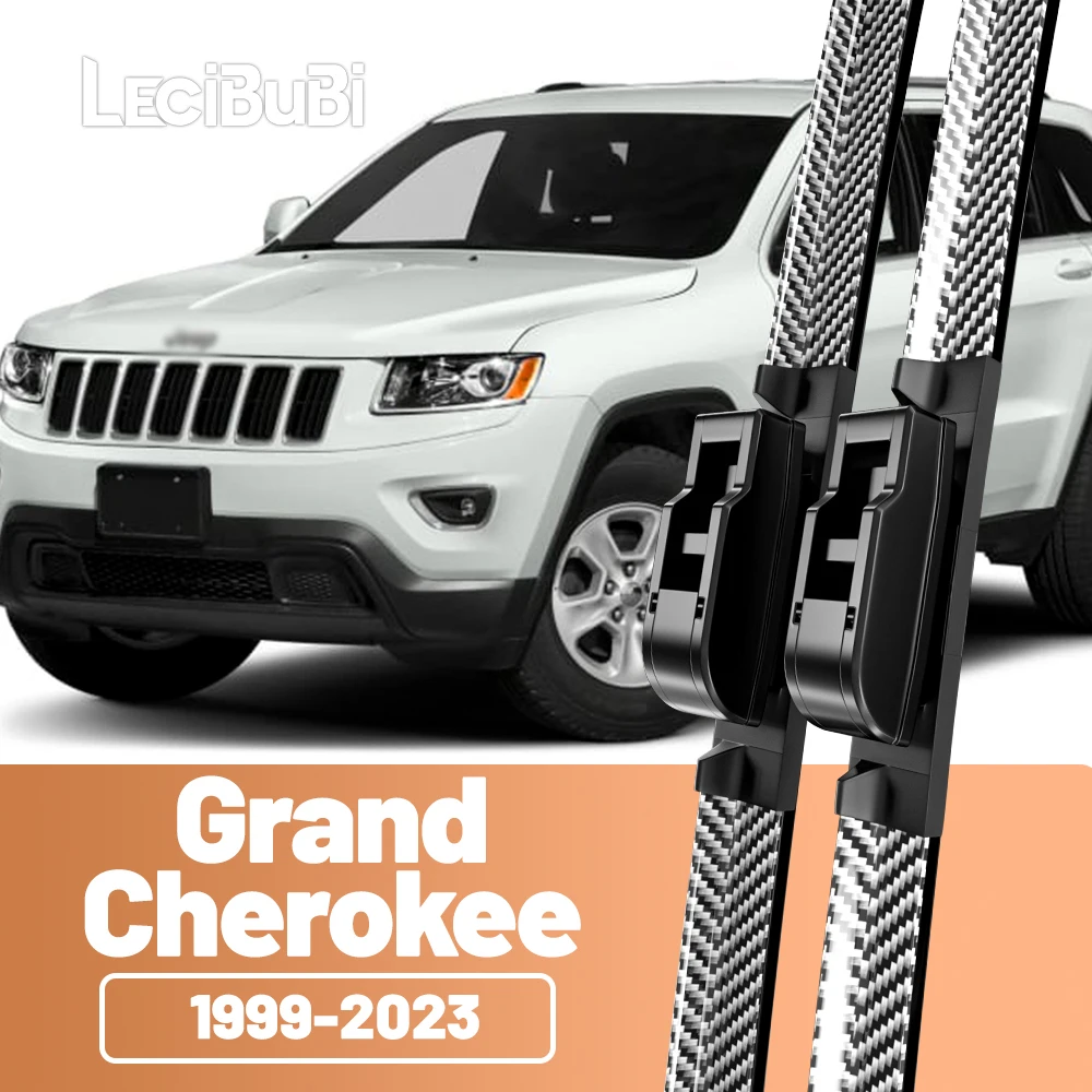 2 stücke Frontscheibe Scheibenwischerblätter Carbon Faser Scheibenwischer Für Jeep Grand Cherokee WJ WG WH WK WL 1999-2023 2010 2021