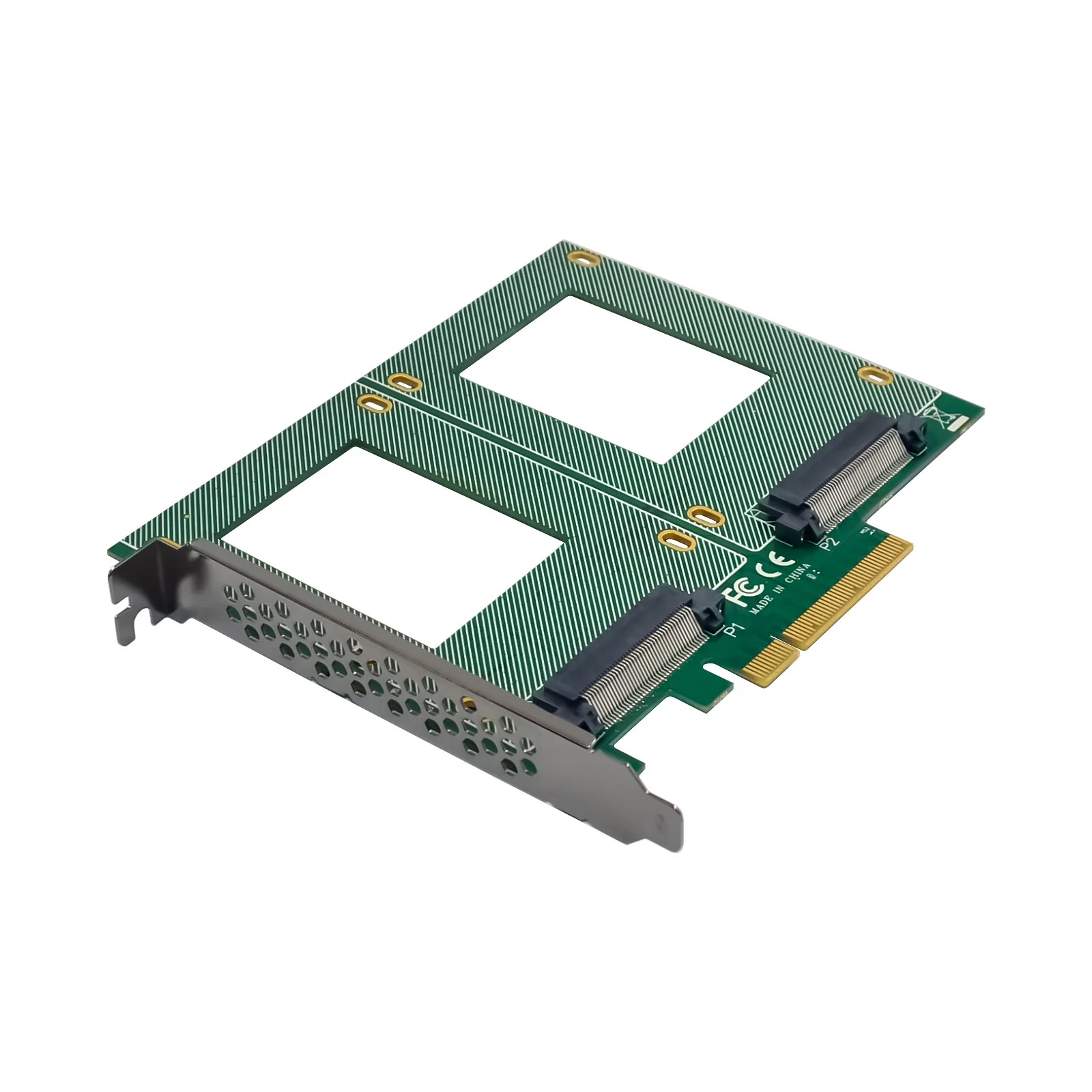 Nouveau PCIe 2 ports Nvme Ssd U2 M2 Para SFF-8639 adaptateur Pci Express U.2 NVME SSD carte PCIe