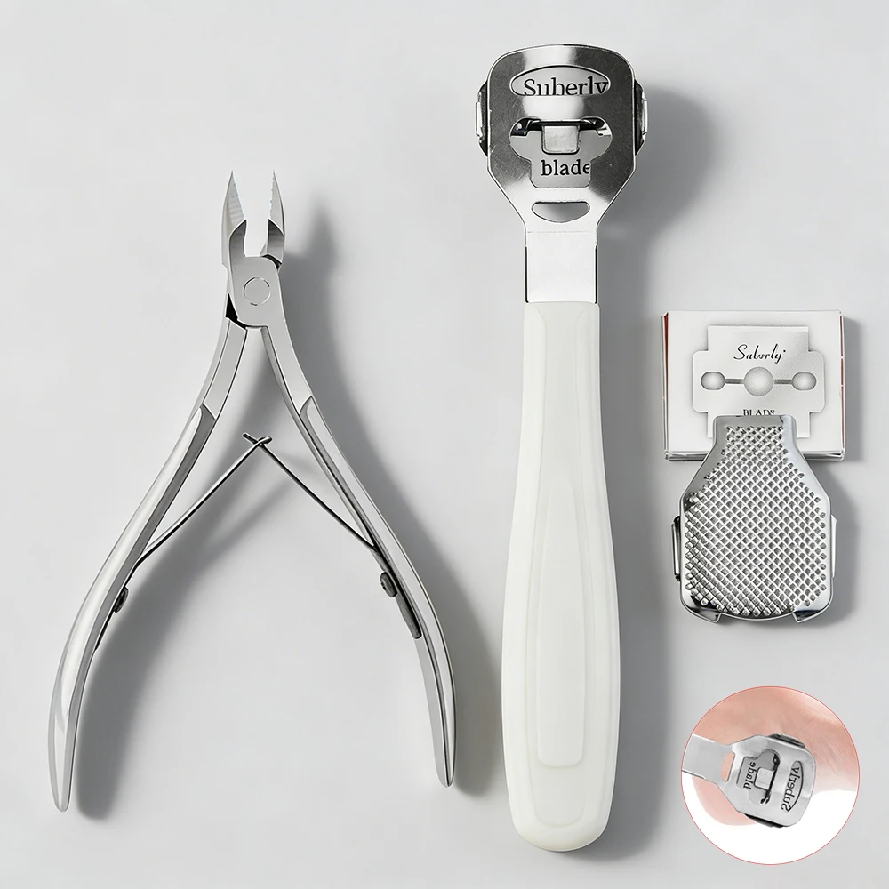 Foot Repair Knife And Dead Skin File for Scraping off Keratin Hard Skin Sole Foot Care Tool Equipped with replaceable blades