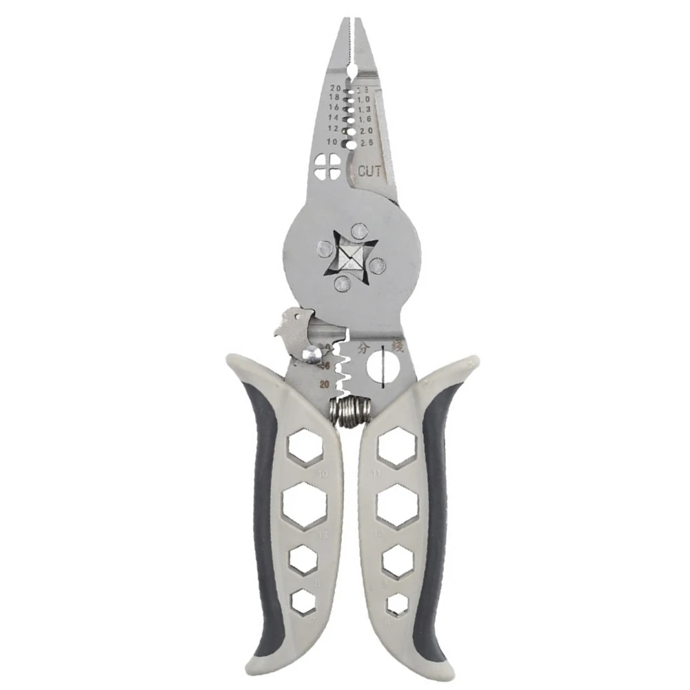 

Инструмент для зачистки электрических проводов и обжима для самостоятельного и профессионального использования с толстым лезвием и храповым механизмом для легкого обжима