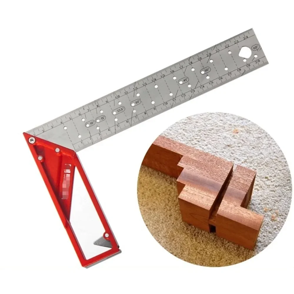 

Export stainless steel ruler 45 degrees 90 degrees scribing measurement ruler musical instrument production and maintenance tool