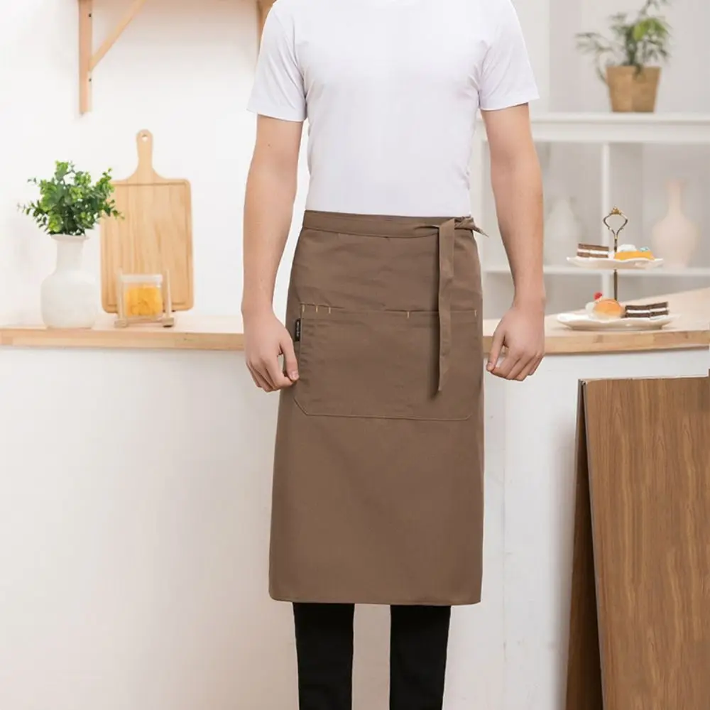 Professionele Antifouling Halve Schort Vetersluiting Ontwerp Verstelbare Chef Uniform Waterdichte Effen Kleur Huishoudelijke Werkschort Hotel
