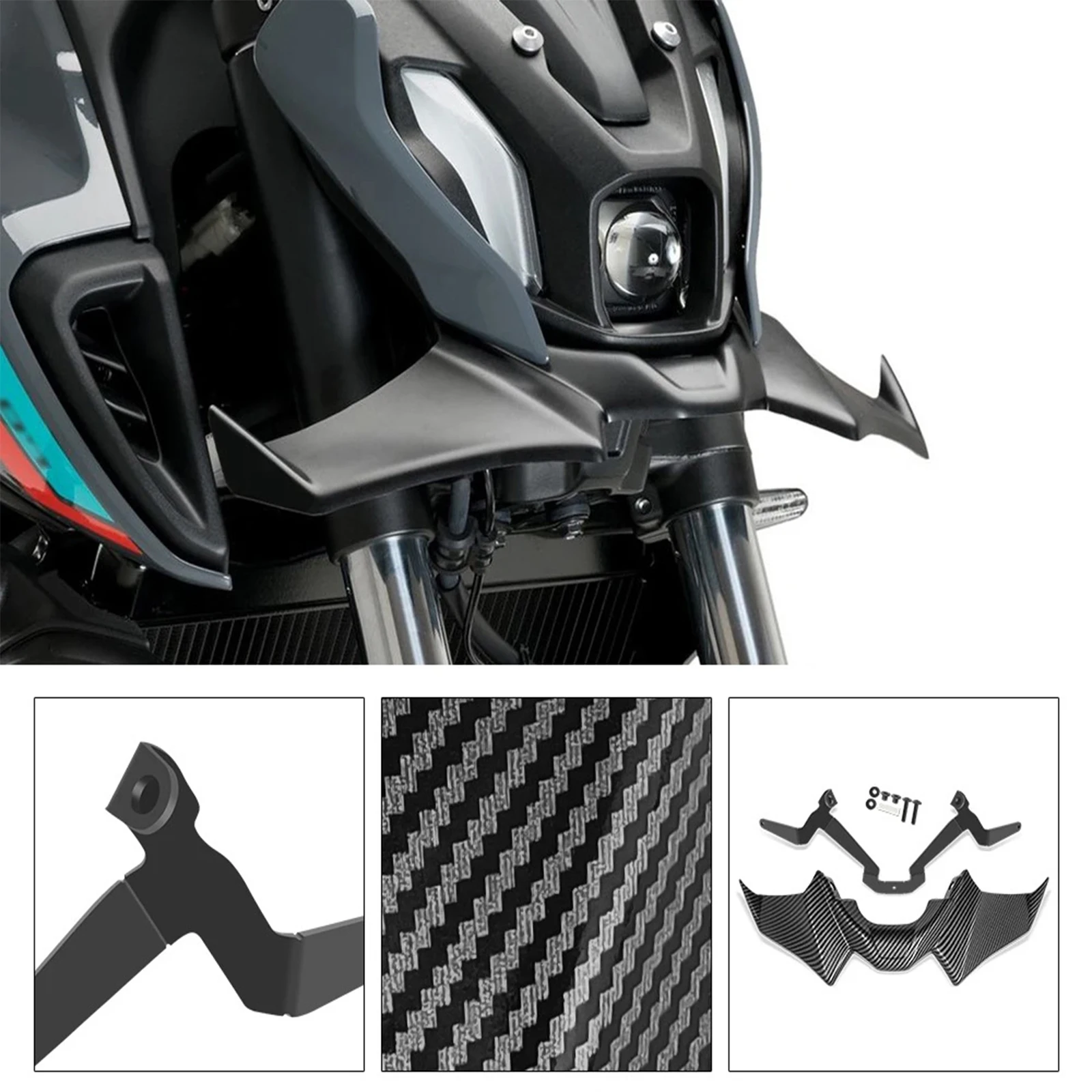 

Спортивная прижимная сила для мотоцикла, голые передние спойлеры, аэродинамический дефлектор крыла для YAMAHA MT-07 SP MT 07 2021 2022 2023 2024 MT07