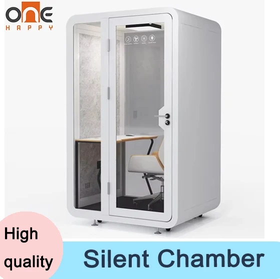 Customizable Detachable Portable Soundproof Office Silent Booth Quick Disassemble Noise Cabin To Secure Private Workplace Space