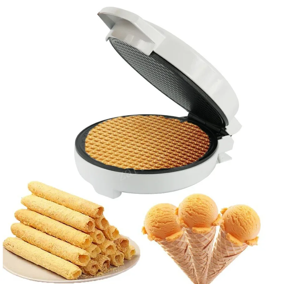 Household Breakfast Egg Roll Machine Electric Baking Pan Baking Machine Waffle Cone Maker Homemade Ice Cream Cone Machine