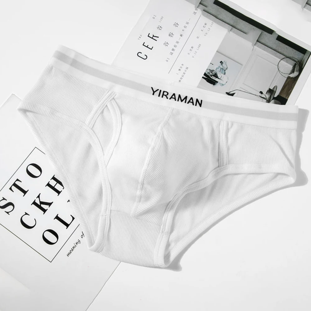 

Clothes Mens Underwear U Convex Underpants Breathable Young Briefs Cotton SOlid Color Screw Sexy Thread Panties