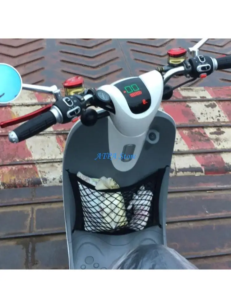 

U13C Versatile Storage Net with Secure Hooks Practical Motorbike & Electric Scooter Spare for Motorcycles & Electric Bikes
